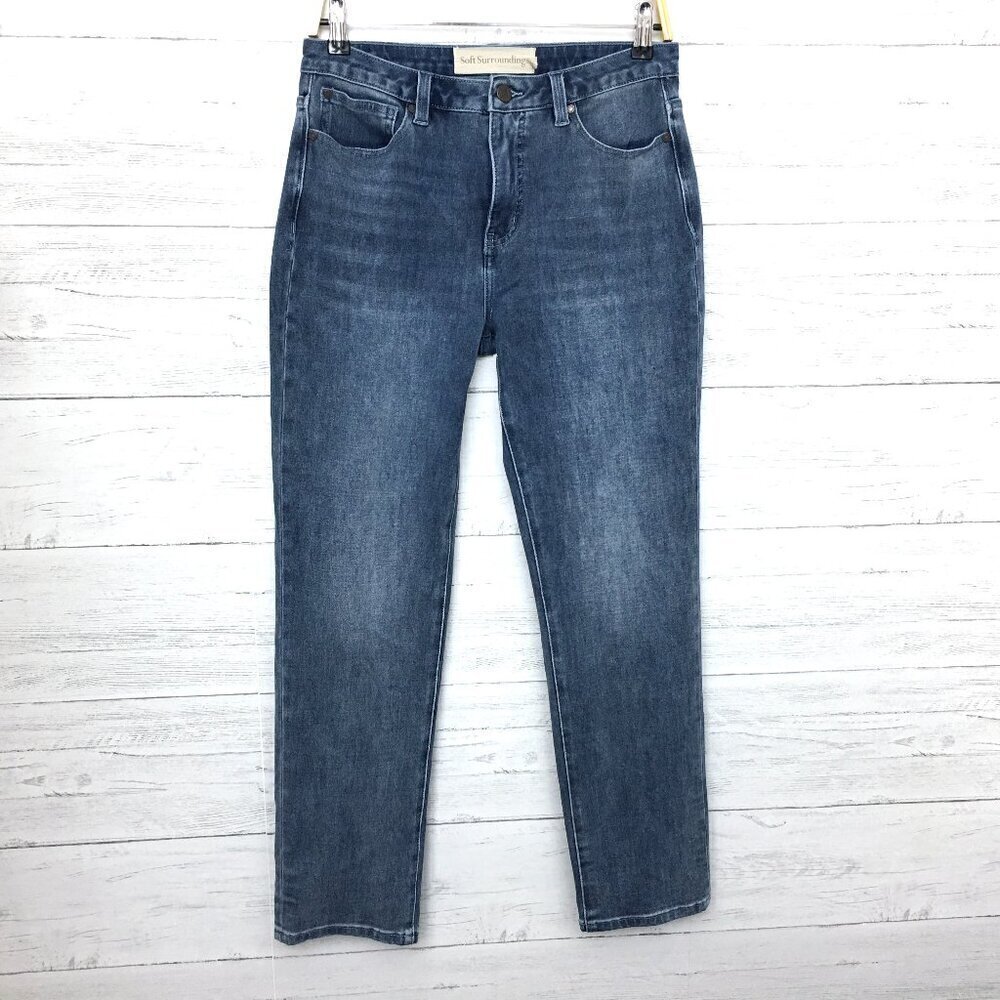 Soft Surroundings Women's Jeans Straight Leg Stretch style 2DU25 size 6